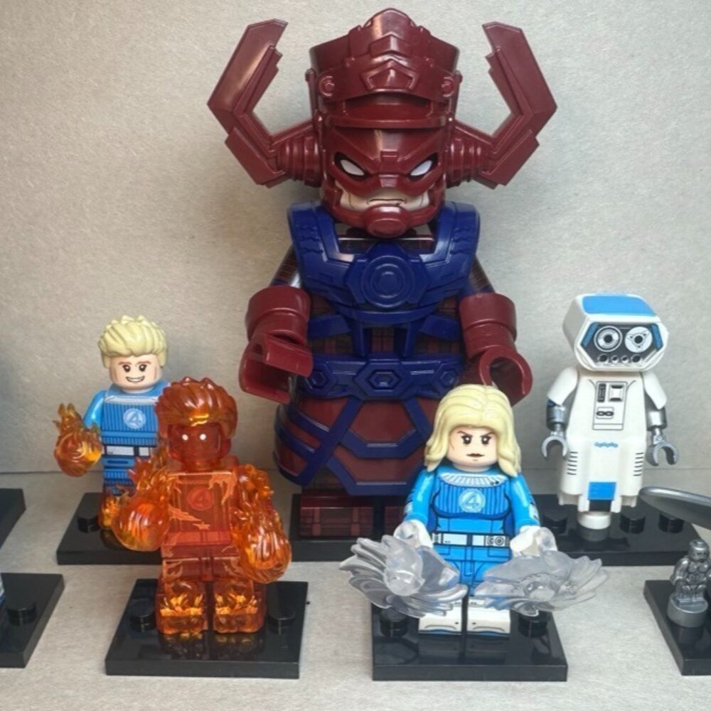Custom Printed MOC Fantastic Four Team VS. Galactus Minifigures 8 Pack